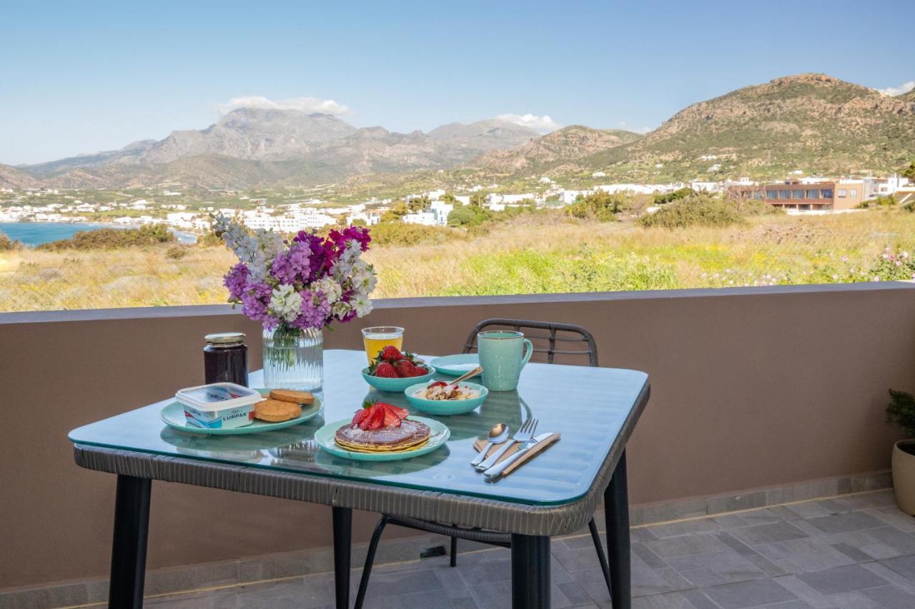 Studio Athena With Panoramic View Of Makrygialos Pilalímata Buitenkant foto
