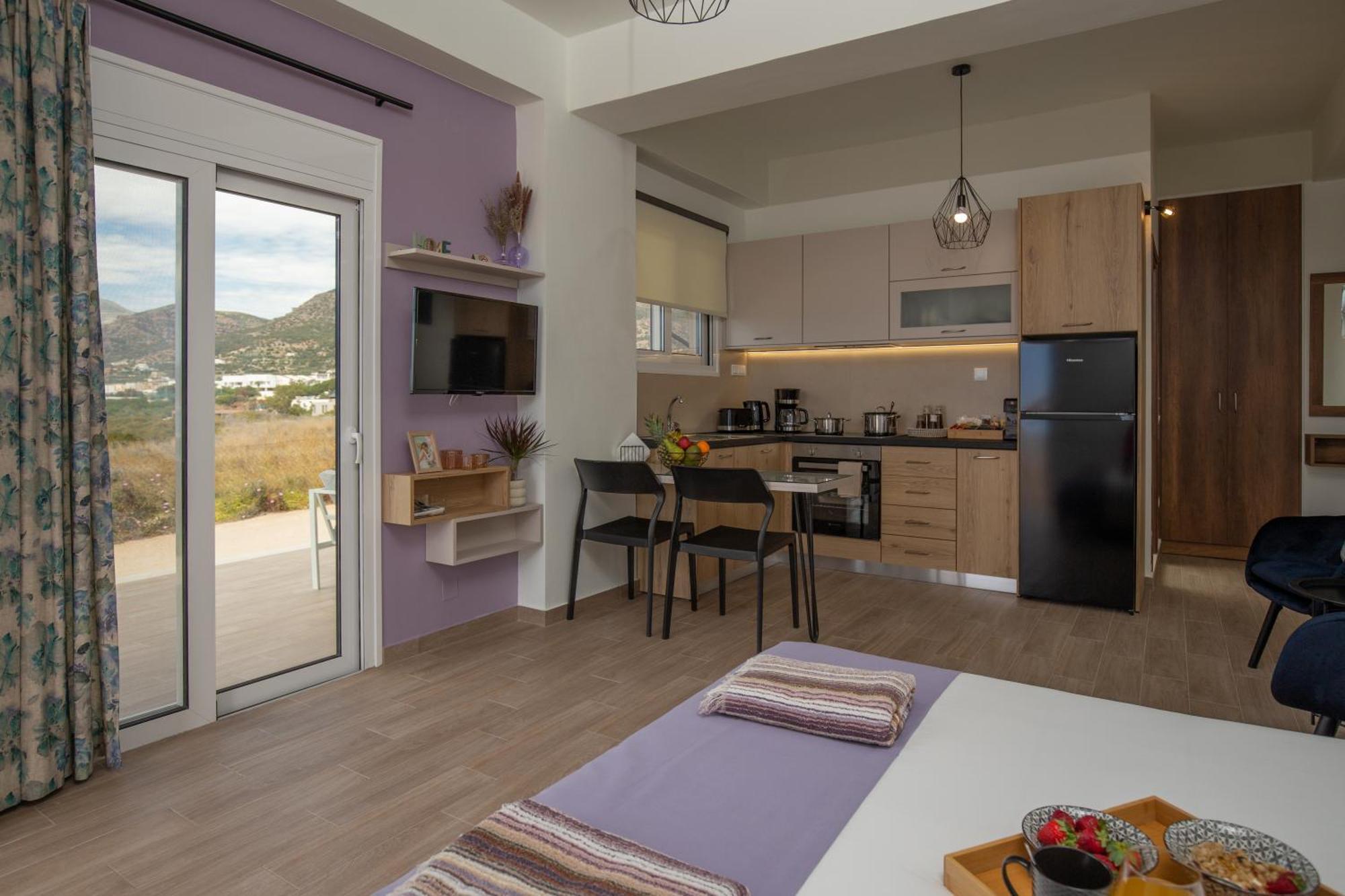 Studio Athena With Panoramic View Of Makrygialos Pilalímata Buitenkant foto